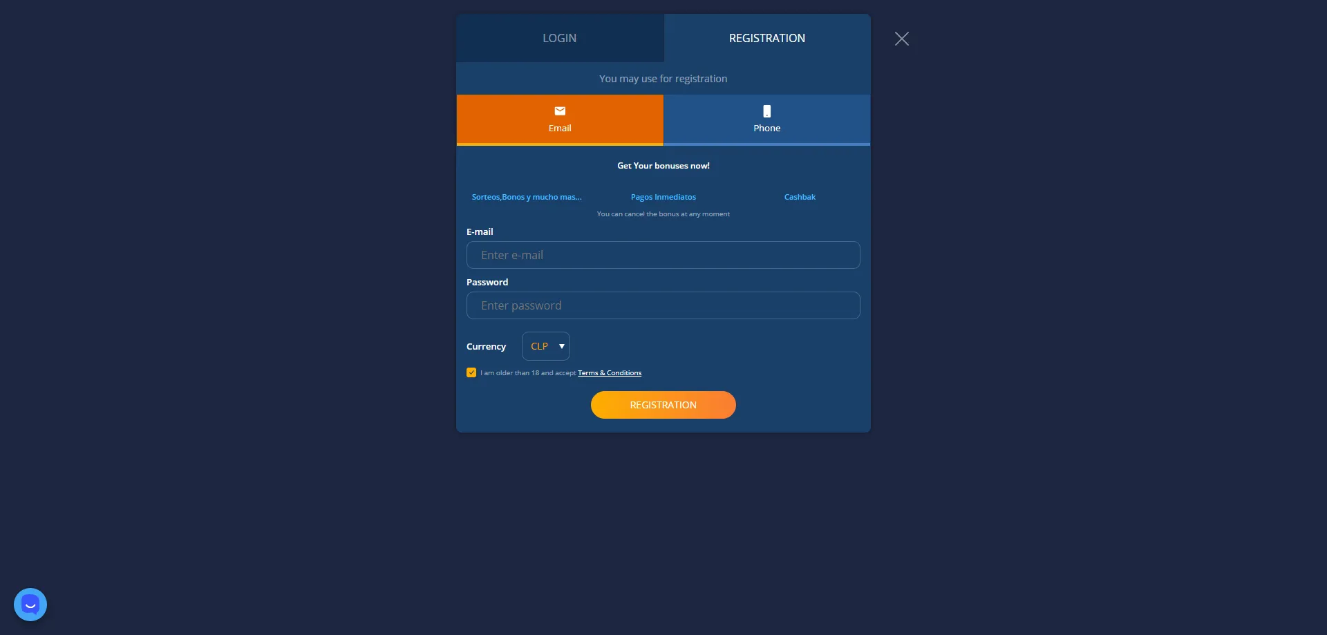 Registro en Nano Casino Chile proceso r&aacute;pido menos de 2 minutos