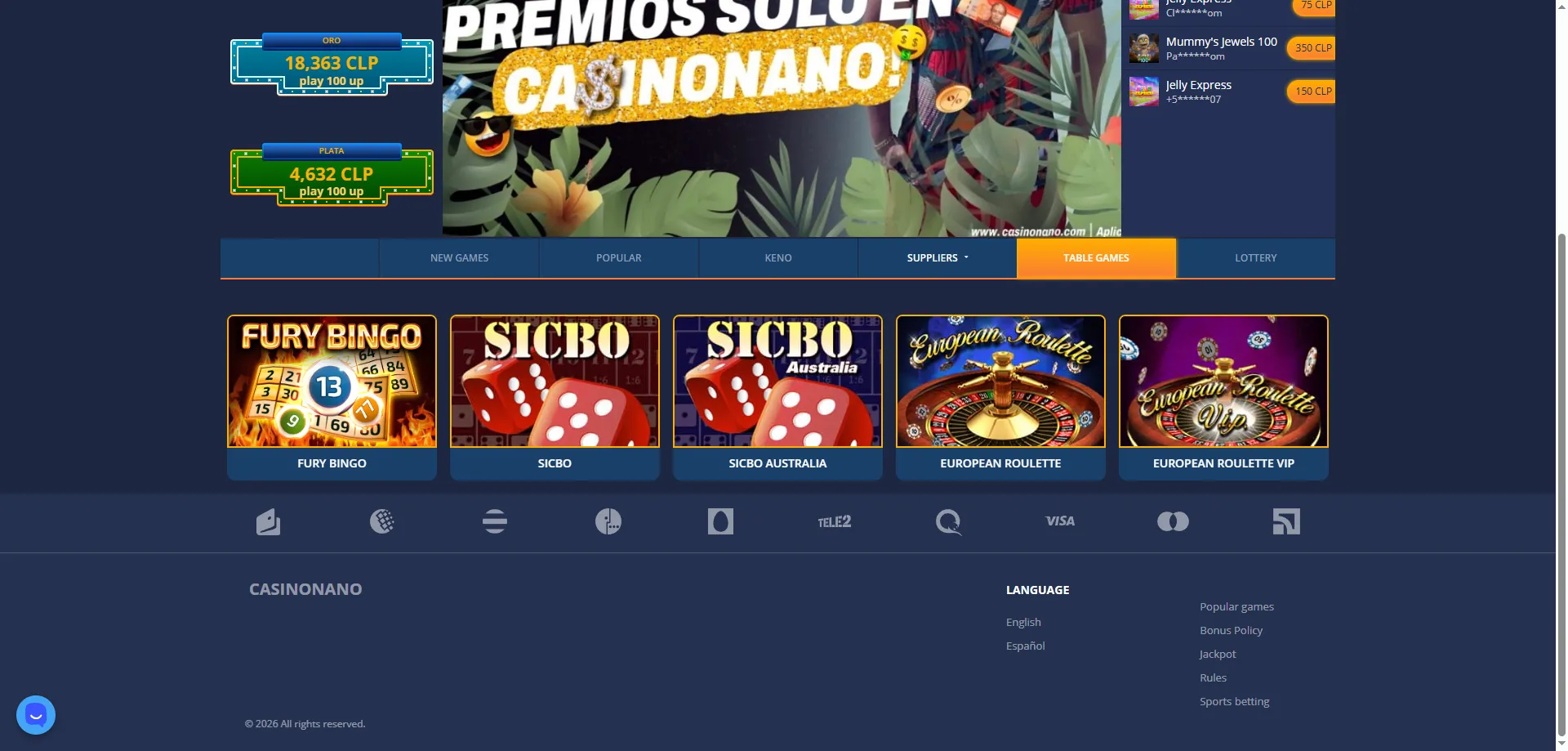 Casino en vivo con crupier real en Nano Casino Chile